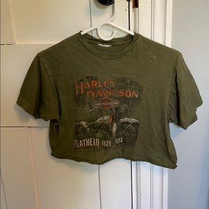 cropped vintage harley davidson t shirt